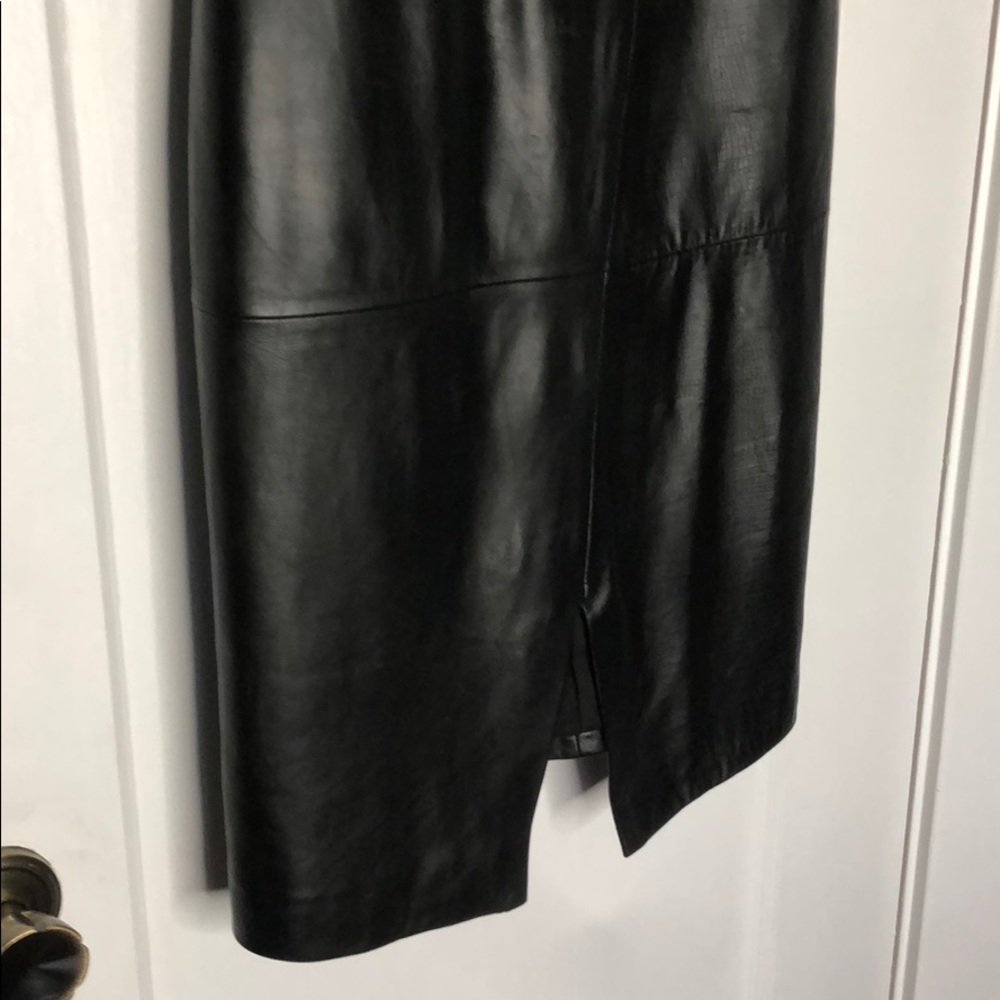 Knee length, real leather LBD from Nordstrom. - Picture 3 of 4